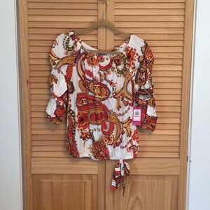 Paisley Print Women's Top - Multicolor